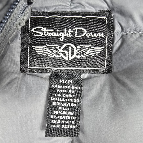 Straight Down Women's Size Medium Gray Puffer Jacket‎ Light Weight - Picture 7 of 9